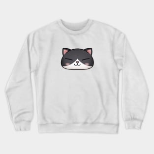 Cute Tuxedo Cat Face Crewneck Sweatshirt